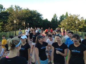 The starting line of our personal Run Disney Fun Run through Epcot.