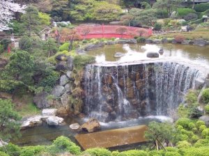 The 400-year-old Japanese garden at the New Otani in Tokyo, site of my interview of a lifetime with Santa himself.