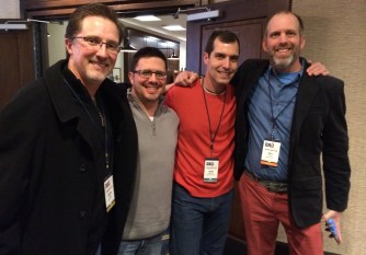 From left: me, Chris Read of Canadian Dad; Kevin McKeever of Always Home and Uncool; Whit Honea of the Internet. I spent an hour Tuesday rambling about baseball, storytelling and other things on Chris' Creative Minds podcast. 