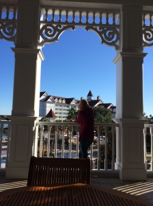 An outdoor balcony at the Grand Floridian. Ideal for rest, relaxation and one last Food and Wine Festival memory.